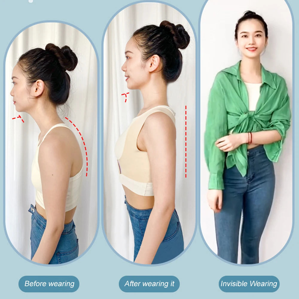 Posture Corrector Adjustable Women Back Support Belt | Orthotics Posture Correction Braces | Rectify Posture | Corset Shoulder Posture